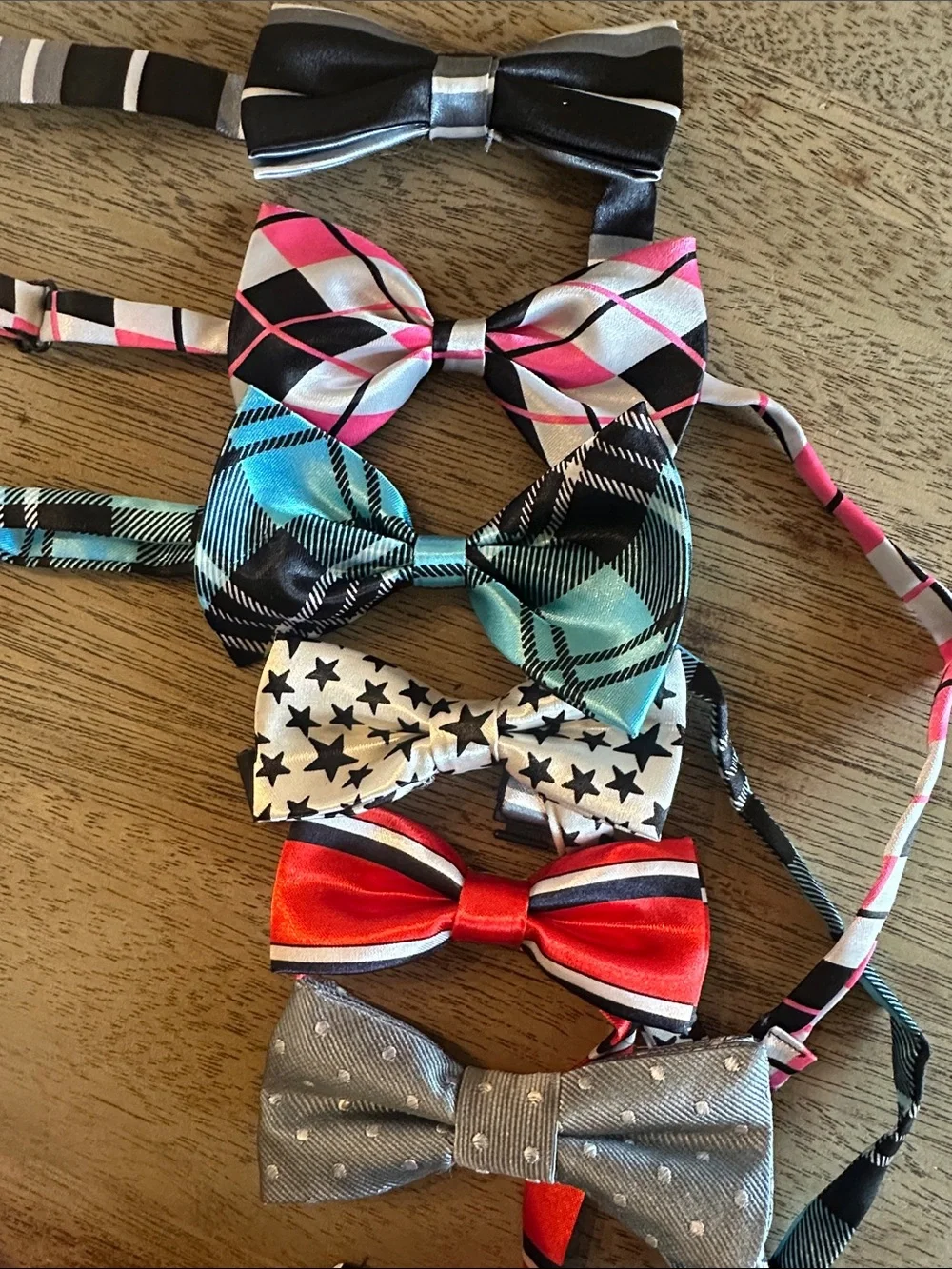 Kids bow tie lot 6 pc stars dots stripes plaid J CREW cuts infant child boy suit
